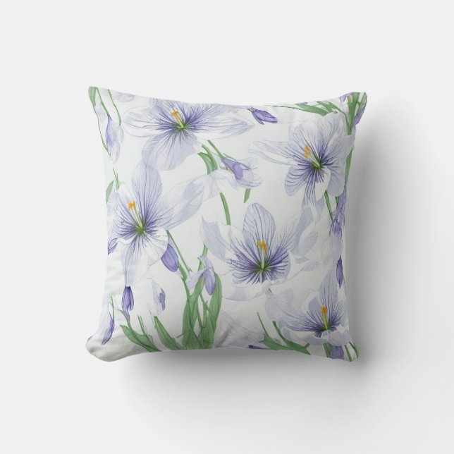 Crocus Flowers Cushion (Front)