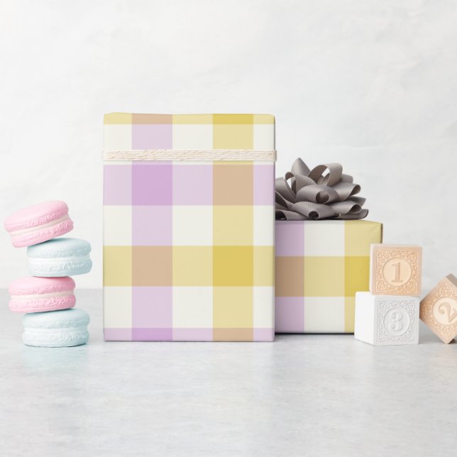 Crocus Gingham - Wrapping Paper (Baby Shower)