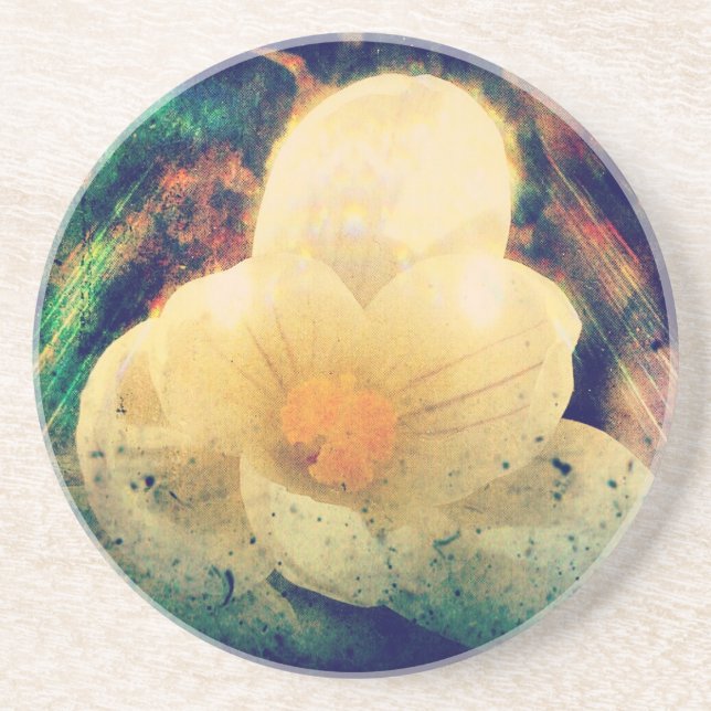 Crocus Grunge Coaster (Front)
