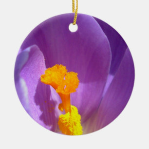 Crocus Ornament Purple Flowers Decoration