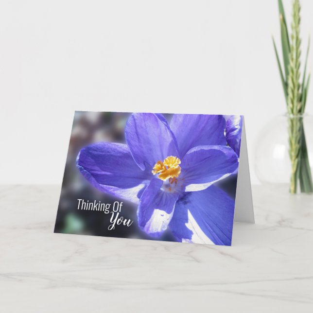 Crocus Purple Thinking Of You Card (Front)
