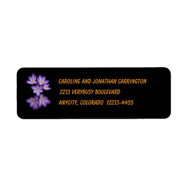 Crocus Return Address Label (Front)