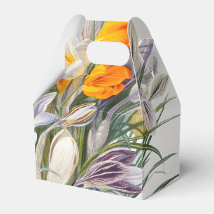 Crocus Spring Flower Botanical Floral Art Favour Box