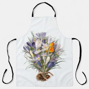 Crocus Spring Flower Floral Art Apron