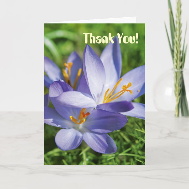 Crocus Thank You Card (Front)