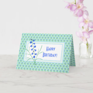 Crocuses and Irises Folded Birthday Greeting Card