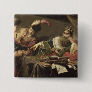 Croesus ReceivingTribute from a Lydian Peasant 15 Cm Square Badge