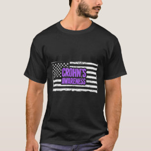 Crohn s Awareness Flag America USA Crohn s Disease T-Shirt