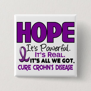 Crohn’s Disease HOPE 1 15 Cm Square Badge