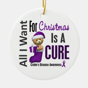 Crohns Disease All I Want For Christmas Ornaments