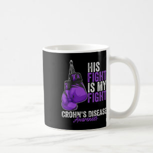 Crohn's Disease Awareness Month Boxing Gloves Purp Coffee Mug