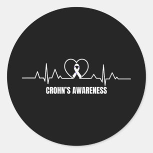 Crohn's Disease Awareness Month Support Classic Round Sticker