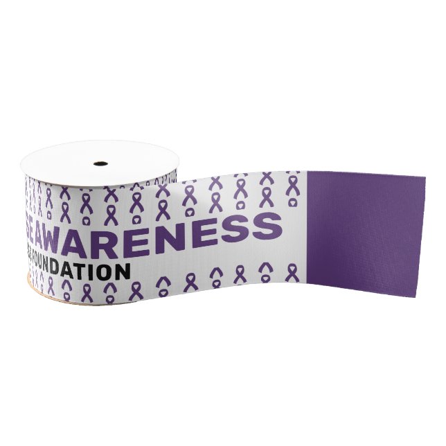 Crohn's Disease Awareness Pattern Ribbon Grosgrain Ribbon (Spool)