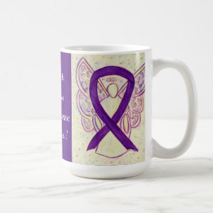 Crohn's Disease Awareness Purple Ribbon Custom Mug