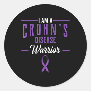 Crohns Disease Awareness Regional Enteritis Suppor Classic Round Sticker