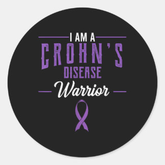 Crohns Disease Awareness Regional Enteritis Suppor Classic Round Sticker