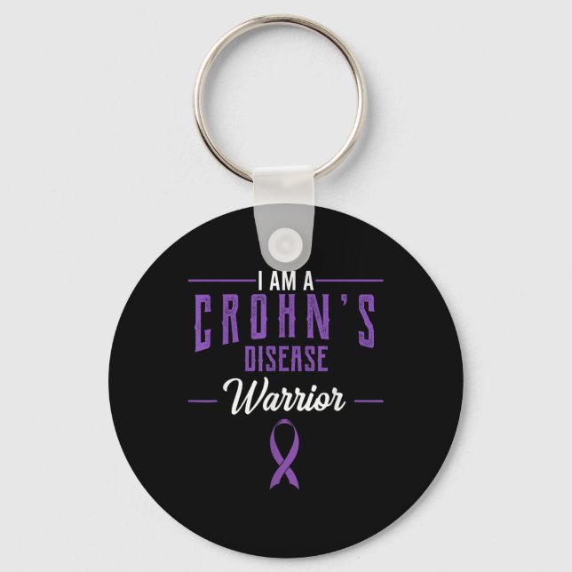 Crohns Disease Awareness Regional Enteritis Suppor Key Ring (Front)