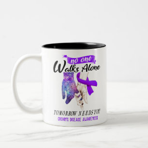 Crohn's Disease Awareness Ribbon Support Gifts Two-Tone Coffee Mug