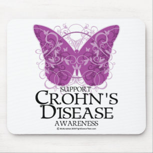 Crohn's Disease Butterfly Mouse Pad