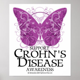 Crohn's Disease Butterfly Poster