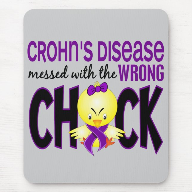 Crohn's Disease Messed With The Wrong Chick Mouse Pad (Front)