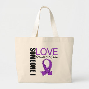 Crohn's Disease Someone I Love Needs A Cure Large Tote Bag