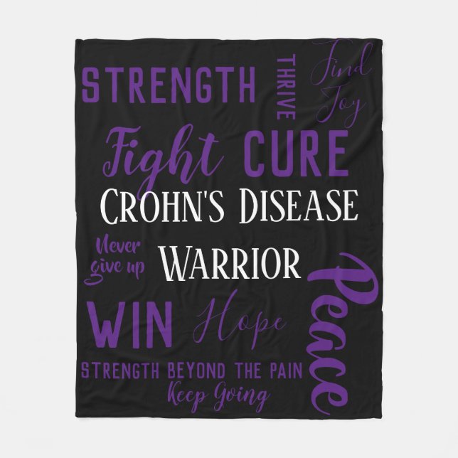 Crohn's Disease Warrior blanket (Front)