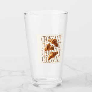 Croissant Aesthetic Food Poster – French Bakery Glass