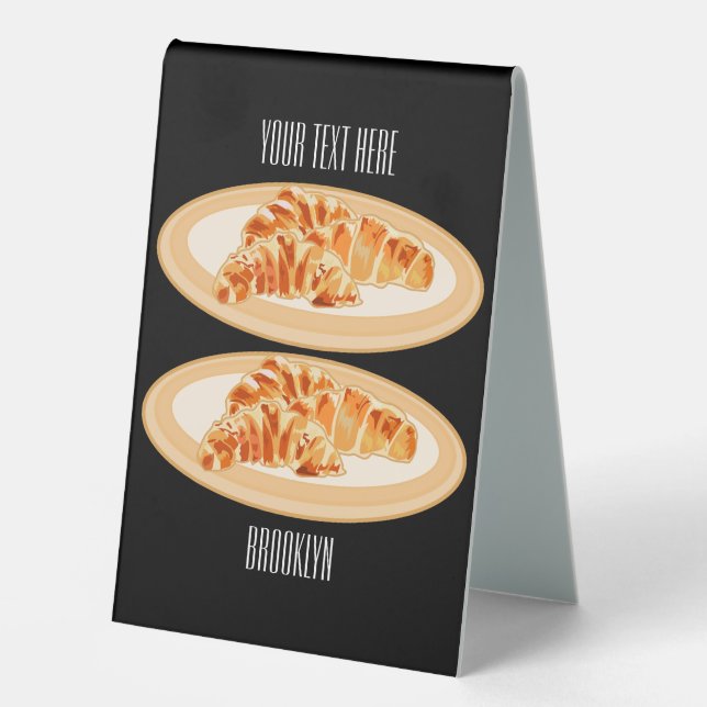 Croissant cartoon illustration (Front)