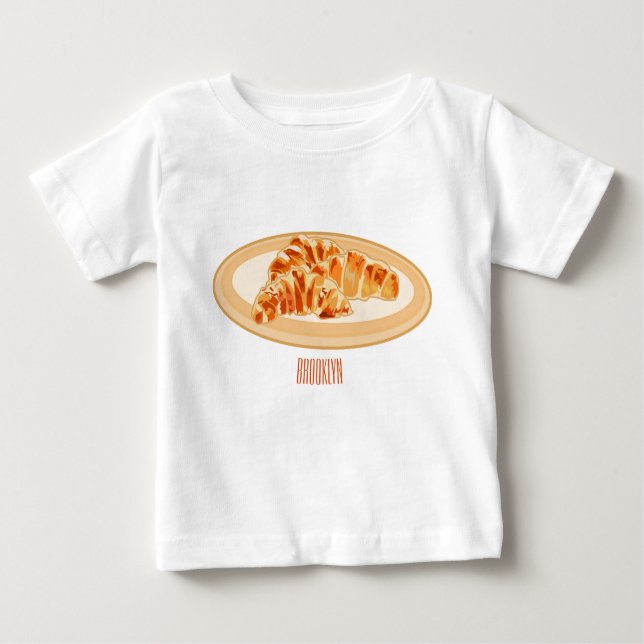 Croissant cartoon illustration   baby T-Shirt (Front)