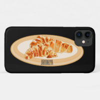 Croissant cartoon illustration