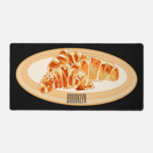 Croissant cartoon illustration  desk mat