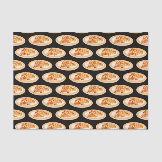 Croissant cartoon illustration tissue paper (Front)