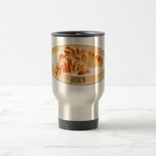 Croissant cartoon illustration   travel mug