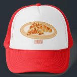 Croissant cartoon illustration  trucker hat<br><div class="desc">Croissant cartoon illustration</div>