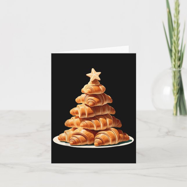 Croissant Christmas Tree  Card (Front)