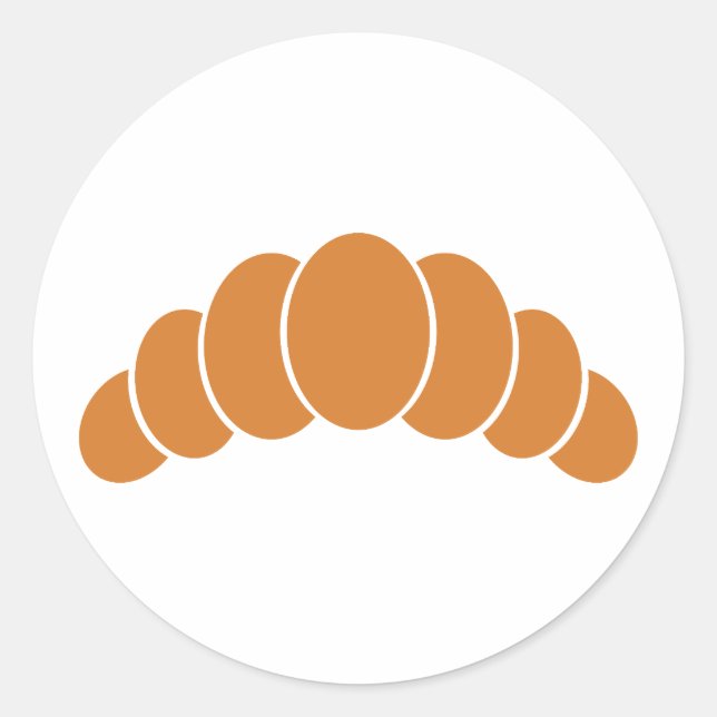 Croissant Classic Round Sticker (Front)