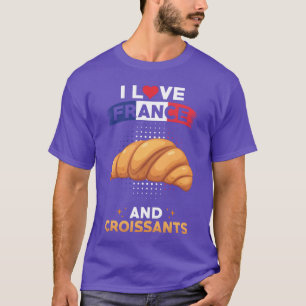 Croissant France Love French Food vintage T-Shirt