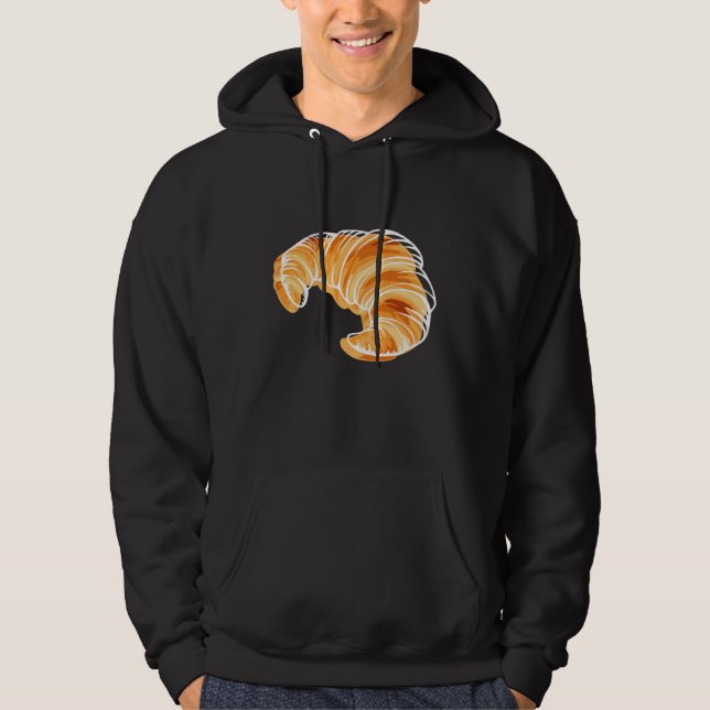 Croissant France Travel Eiffel Tower Hoodie (Front)