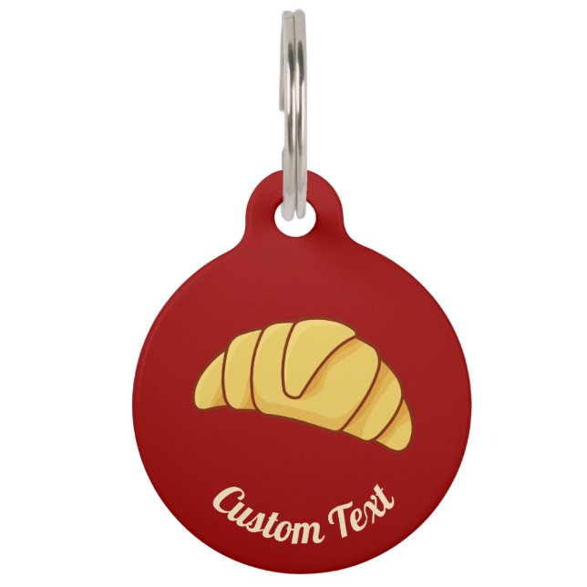 Croissant Pet ID Tag (Front)