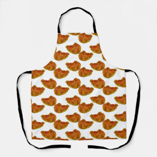 Croissant photo motif pattern apron