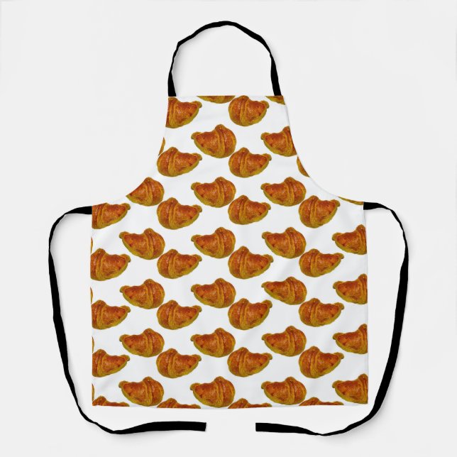 Croissant photo motif pattern apron (Front)