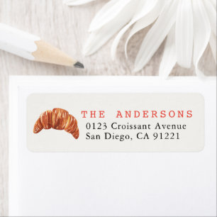 Croissant Return Address Return Address Label