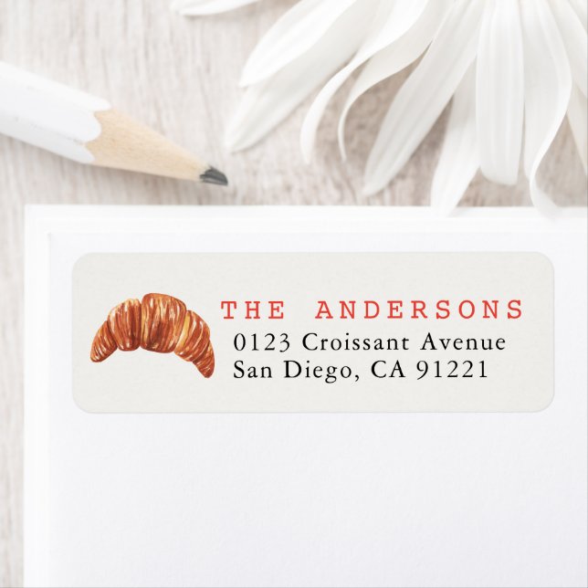 Croissant Return Address Return Address Label (Insitu)