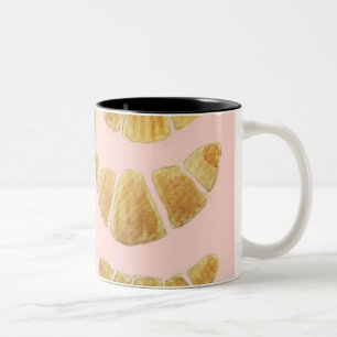 Croissant Rose Watercolour Two-Tone Coffee Mug