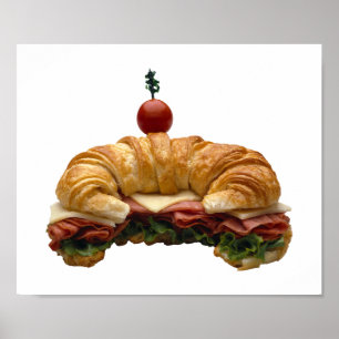 Croissant Sandwich Poster