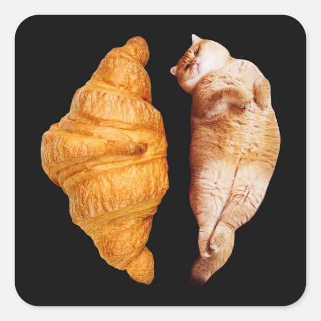 Croissant Square Sticker (Front)