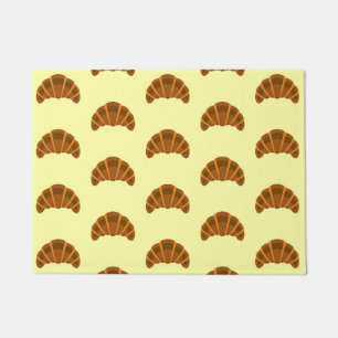 Croissants Lovers Light Yellow France French Food Doormat