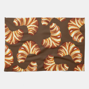 croissants tea towel