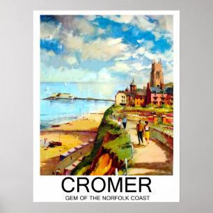 Cromer, Gem of Norfolk coast, England, travel Poster